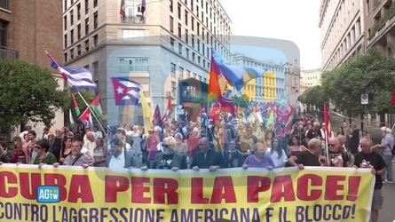 Roma la marcia fino all ambasciata americana per Cuba &laquo;Da Tajani risposta assurda&raquo;