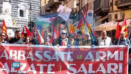 Napoli sciopero generale del 18 maggio &laquo;Contro guerra e genocidio carovita e sfruttamento&raquo;
