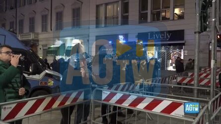 Corteo pro Pal e contro la commemorazione per Yitzhak Rabin sede del convegno sionista blindata