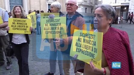 Roma presidio della rete No Kings contro il Dl Sicurezza