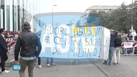 Milano il presidio della Lega contro il centro sociale Lambretta sfott&ograve; e tensioni