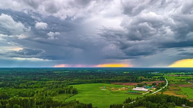 Aerial view of stormy landscape in Latvia. Aerial view of stormy landscape in Latvia.