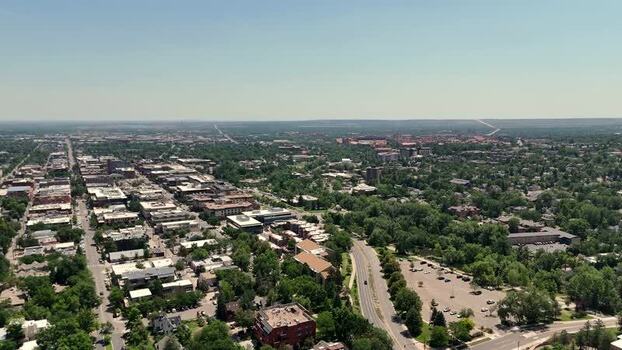 Aerial view of Boulder city skyline in Colorado United States. Aerial view of Boulder city skyline in Colorado United States.