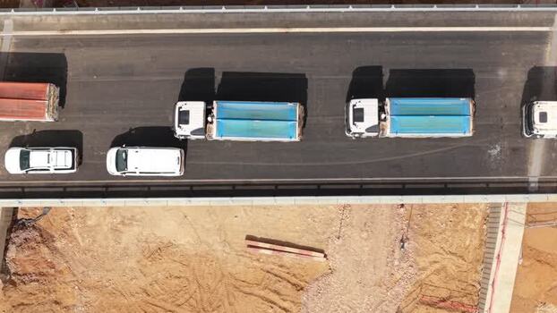 Aerial view of Black Cat Roundabout construction United Kingdom.