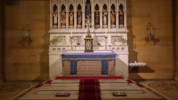 View of the altar at St Mary s Cathedral in Sydney Australia.