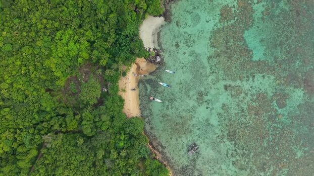 Aerial view of Karina Beach Karimun Beach Indonesia. Aerial view of Karina Beach Karimun Beach Indonesia.