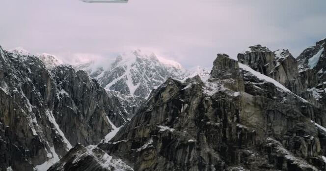 Aerial view of Mount McKinley in Denali Borough United States.