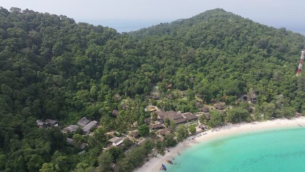 Aerial view of Perhentian Islands resort in Terengganu Malaysia. Aerial view of Perhentian Islands resort in Terengganu Malaysia.