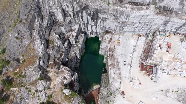 Aerial view of Carrara marble quarries Italy. Aerial view of Carrara marble quarries Italy.