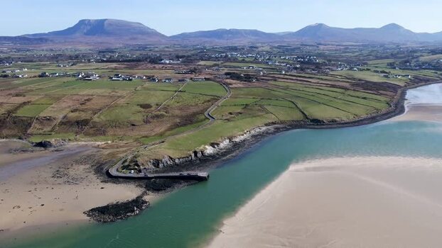 Aerial view of Ballyness Bay in Gortahork Ireland. Aerial view of Ballyness Bay in Gortahork Ireland.