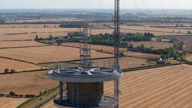 Aerial view of Morborne Hill Transmitter United Kingdom.