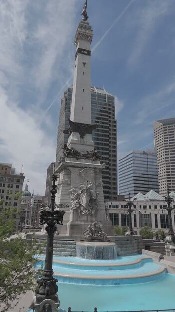 Aerial view of Soldiers and Sailors Monument USA. Aerial view of Soldiers and Sailors Monument USA.