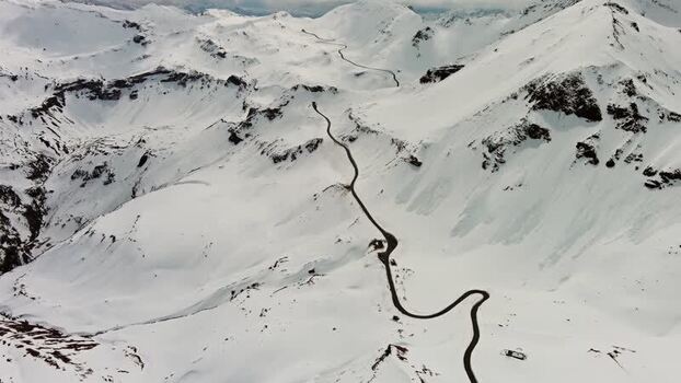 Aerial view of Grossglockner High Alpine Road in Austria. Aerial view of Grossglockner High Alpine Road in Austria.