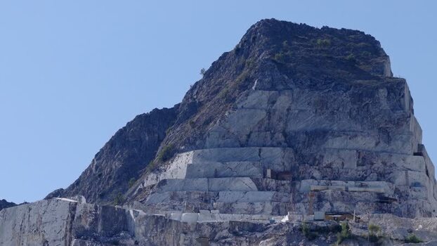 Aerial view of marble quarry in Colonnata Italy. Aerial view of marble quarry in Colonnata Italy.