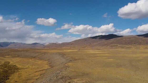 Aerial view of Deosai National Park Pakistan.