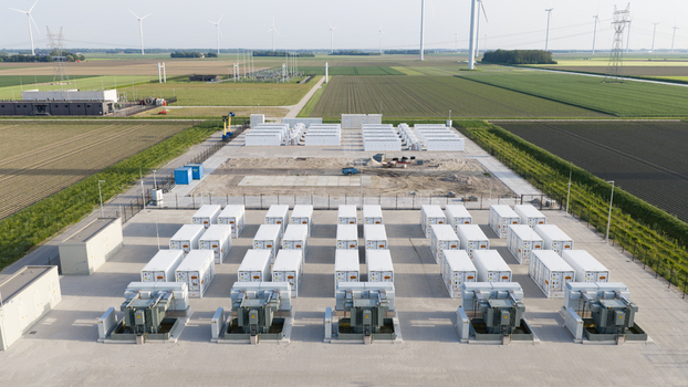 Dronten Netherlands 23 May 2026 Aerial View of FlevoBESS Battery Energy Storage in Dronten Dronten Netherlands 23 May 2026 Aerial View of FlevoBESS Battery Energy Storage in Dronten