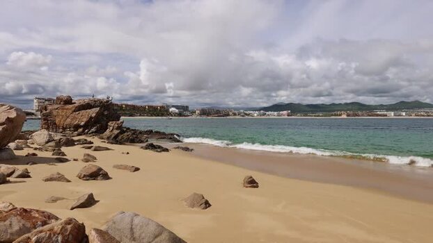 View of scenic beaches in Cabo San Lucas Mexico.