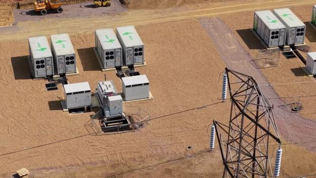 Aerial view of Jinko Battery Energy Storage Systems United Kingdom.