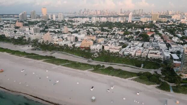 Aerial view of Miami Beach United States. Aerial view of Miami Beach United States.
