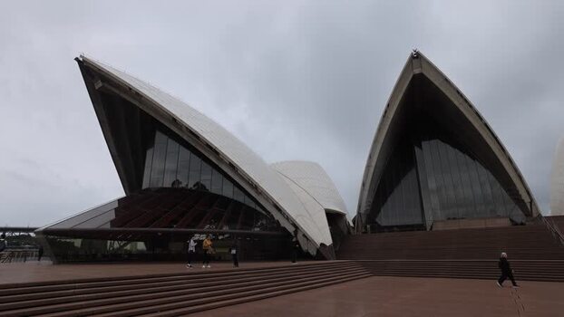 View of Sydney Opera House in Sydney Australia.