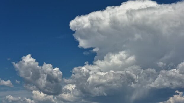 Aerial view of monsoonal clouds forming in Los Alamos United States.