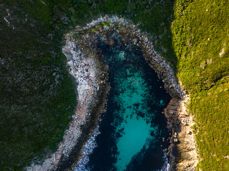 Aerial view of the rugged coastline and turquoise waters of Torndirrup National Park Torndirrup Western Australia Australia. Aerial view of the rugged coastline and turquoise waters of Torndirrup National Park Torndirrup Western Australia Australia.