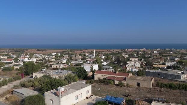 Aerial view of Famagusta town in Northern Cyprus.