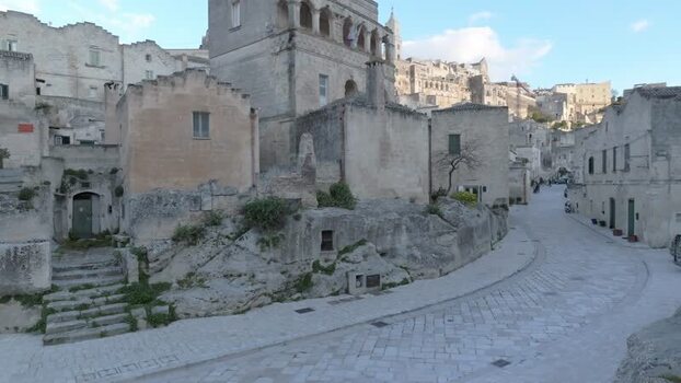 Aerial view of Sassi di Matera Italy.