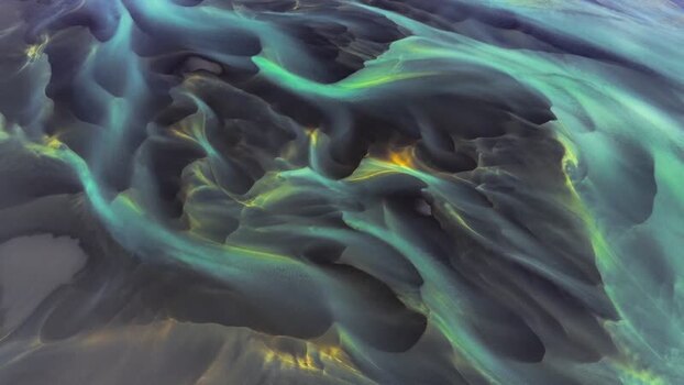 Aerial view of abstract glacial river patterns Iceland. Aerial view of abstract glacial river patterns Iceland.
