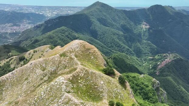 Aerial view of Monte Matanna in Stazzema Italy.