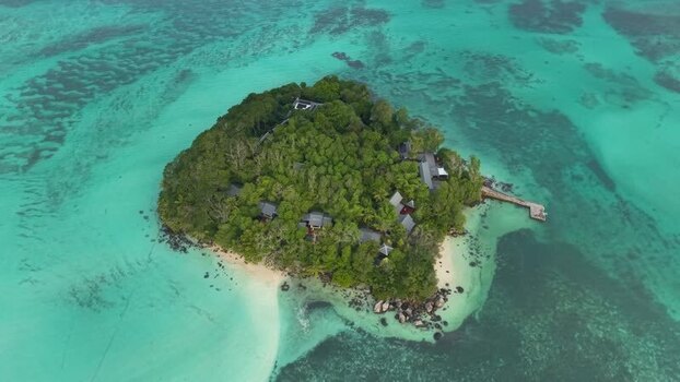 Aerial view of Saint Anne Marine National Park Seychelles. Aerial view of Saint Anne Marine National Park Seychelles.