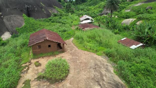 Aerial view of Idanre Hill in Ondo Nigeria.