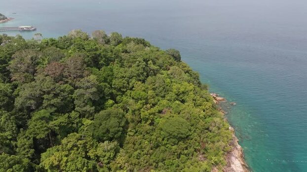 Aerial view of Perhentian Islands coastline Malaysia. Aerial view of Perhentian Islands coastline Malaysia.