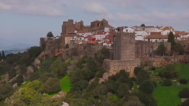 Aerial view of Castellar Viejo castle in Spain. Aerial view of Castellar Viejo castle in Spain.