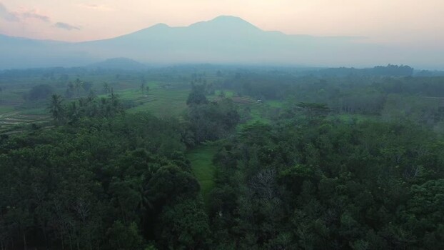 Aerial view of Kemumu landscape at sunset Indonesia. Aerial view of Kemumu landscape at sunset Indonesia.