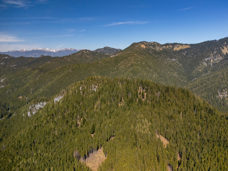 Aerial view of the dense coniferous forests and rolling mountains of Demanovska Dolina under a clear blue sky Demanovska Dolina Zilina Region Slovakia. Aerial view of the dense coniferous forests and rolling mountains of Demanovska Dolina under a clear blue sky Demanovska Dolina Zilina Region Slovakia.