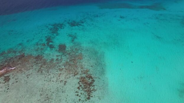 Aerial view of Los Roques archipelago Venezuela.