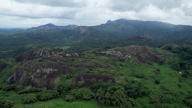Aerial view of Idanre Hill in Ondo Nigeria.