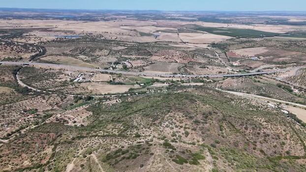 Aerial view of Forte de Nossa Senhora da Graca in Elvas Portugal. Aerial view of Forte de Nossa Senhora da Graca in Elvas Portugal.