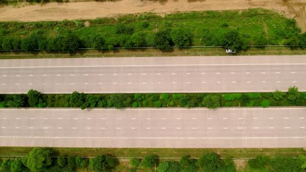 Aerial view of a modern highway in Agra India. Aerial view of a modern highway in Agra India.