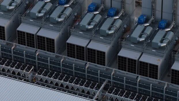 Aerial view of Kao Data center in Harlow United Kingdom.