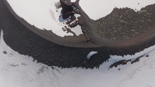 Aerial view of the volcanic crater rim near Rifugio Sapienza Italy. Aerial view of the volcanic crater rim near Rifugio Sapienza Italy.