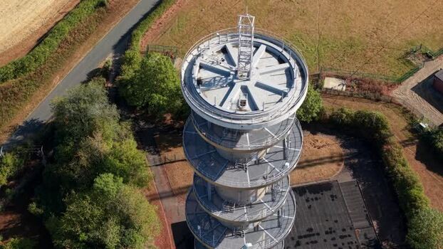 Aerial view of Morborne Hill Transmitter in Morborne United Kingdom.
