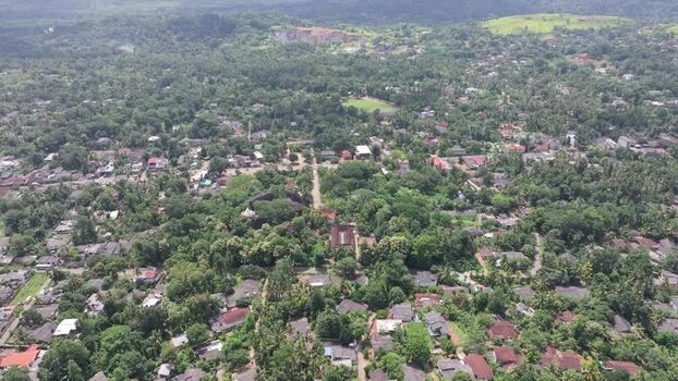 Aerial view of Kandy Sri Lanka.