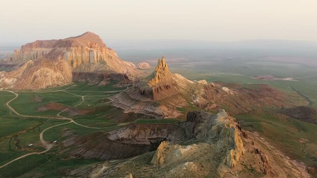 Aerial view of Airakty mountains and green valleys in Shetpe Kazakhstan. Aerial view of Airakty mountains and green valleys in Shetpe Kazakhstan.