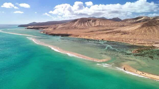 Aerial view of Playa del Matorral Spain. Aerial view of Playa del Matorral Spain.