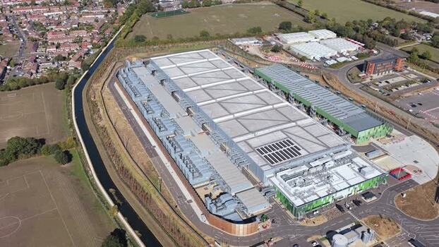 Aerial view of Google Data Centre in Cheshunt United Kingdom.