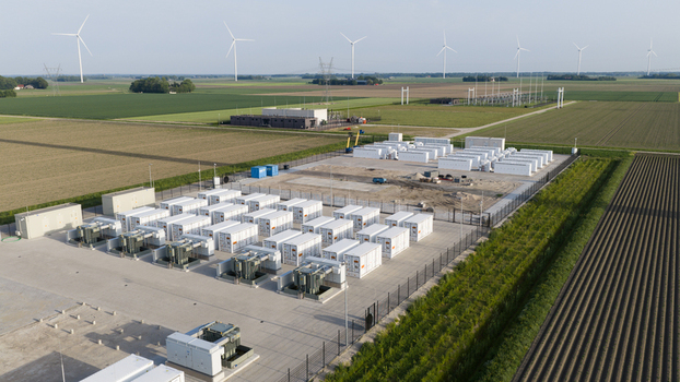 Dronten Netherlands 23 May 2026 Aerial View of FlevoBESS Battery Energy Storage in Dronten Dronten Netherlands 23 May 2026 Aerial View of FlevoBESS Battery Energy Storage in Dronten