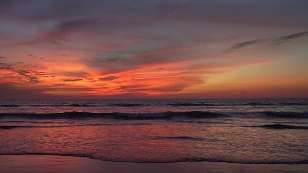 View of the sunset over the beach at Cox s Bazar Bangladesh. View of the sunset over the beach at Cox s Bazar Bangladesh.