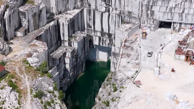 Aerial view of Carrara marble quarries in Tuscany Italy. Aerial view of Carrara marble quarries in Tuscany Italy.
